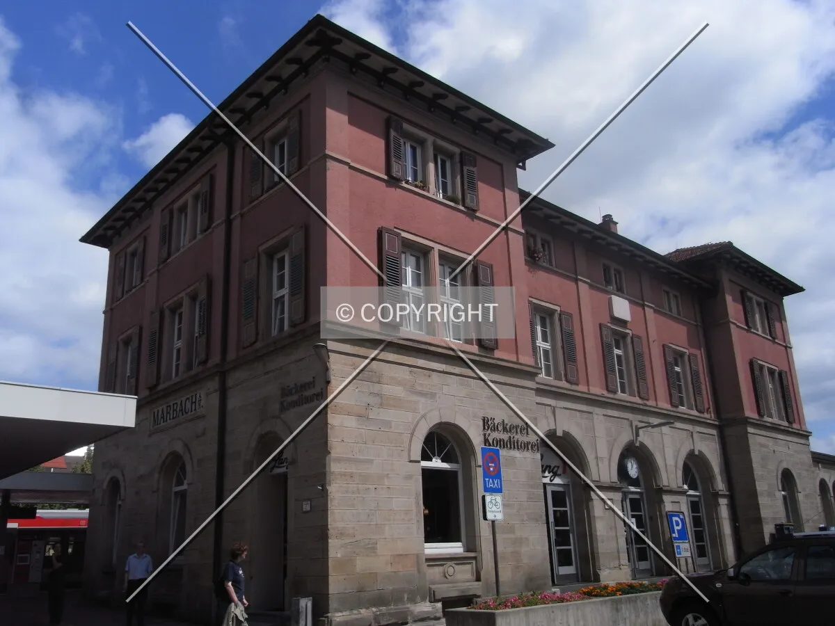 Train station in Marbach