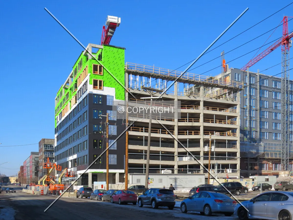 View to the northwest along 3rd Street North