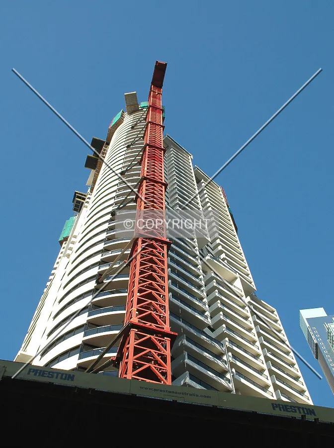 Looking up the northwest corner
