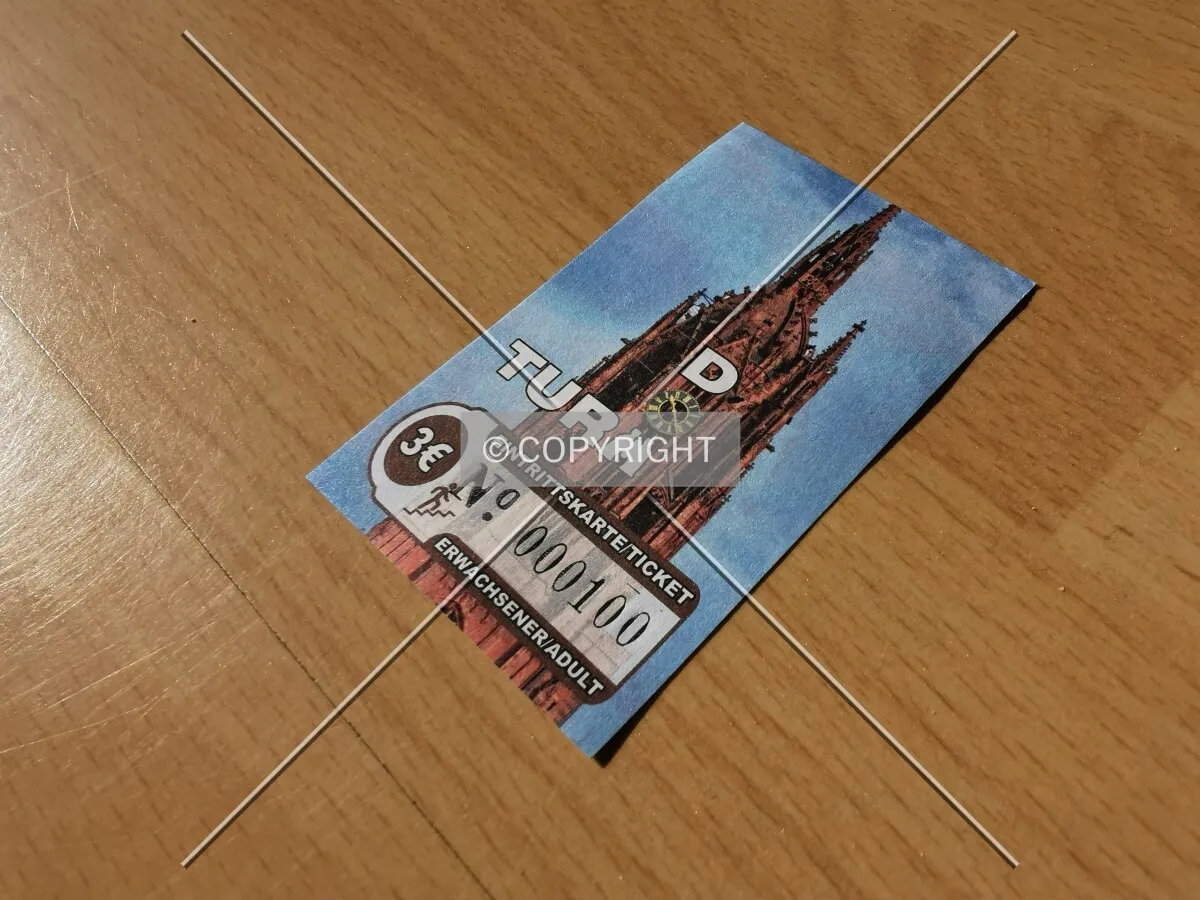Entrance ticket to the Frankfurt Cathedral