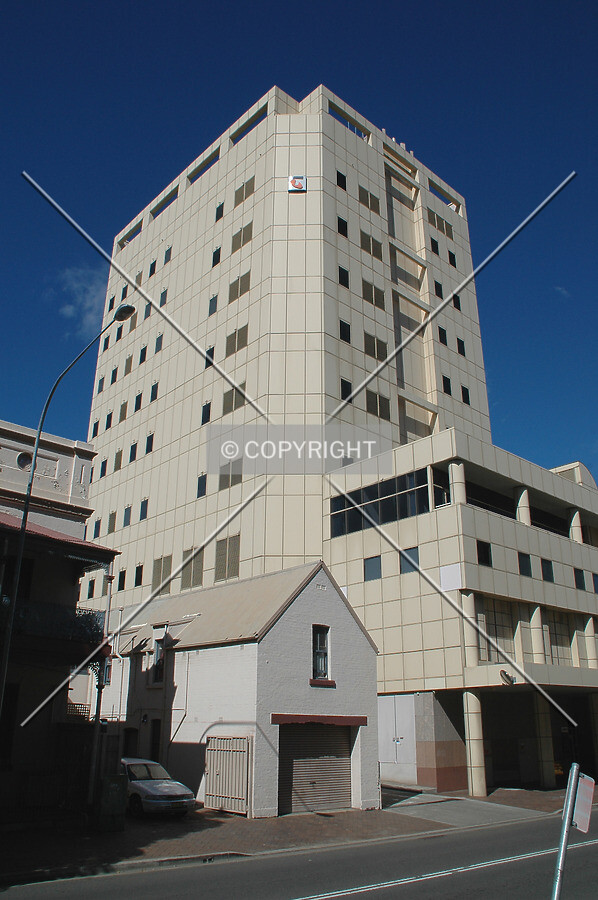 Looking up the northwest corner