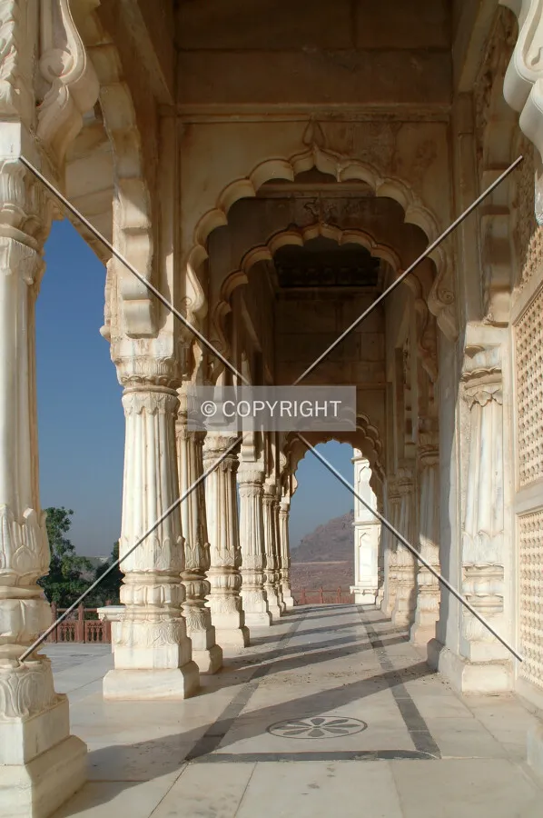 Colonnade at the front