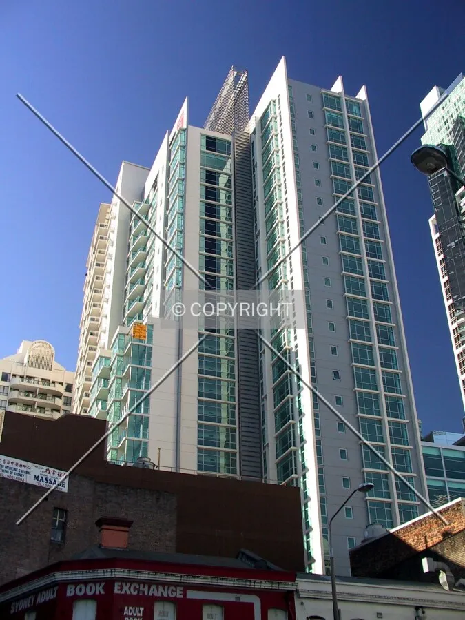 Looking up from Sussex Street