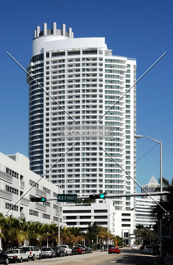 View from the south along Collins Avenue