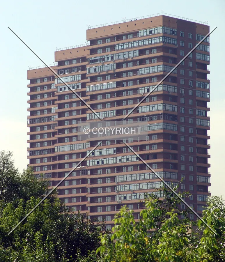 The upper floors as seen from the north