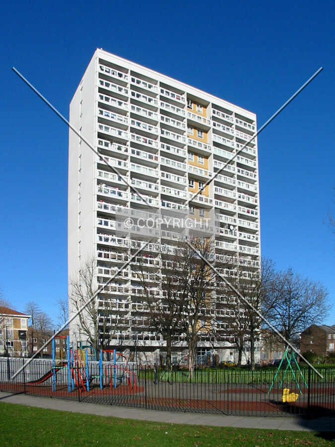 View from Whitethorn Street to the southwest