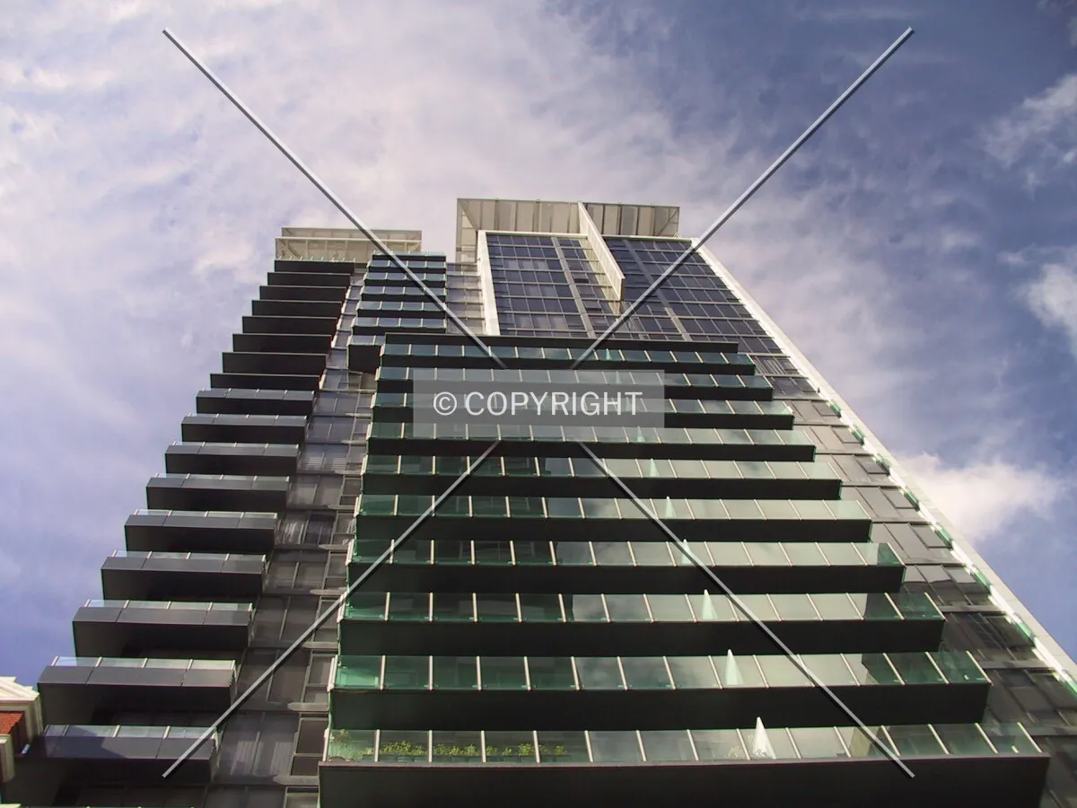 Looking up from Wills Street