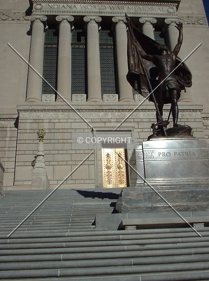 Looking up the south stairs