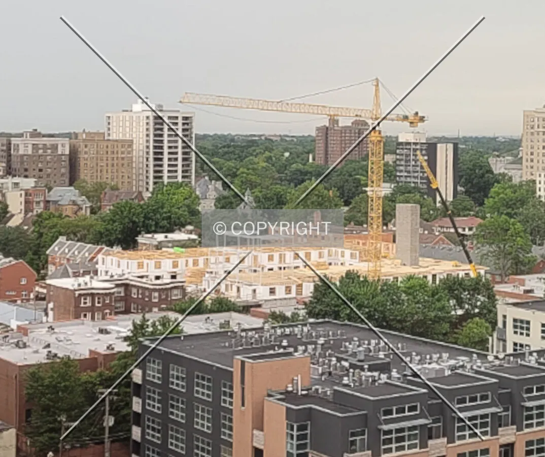 From the southwest during construction; June 30, 2021