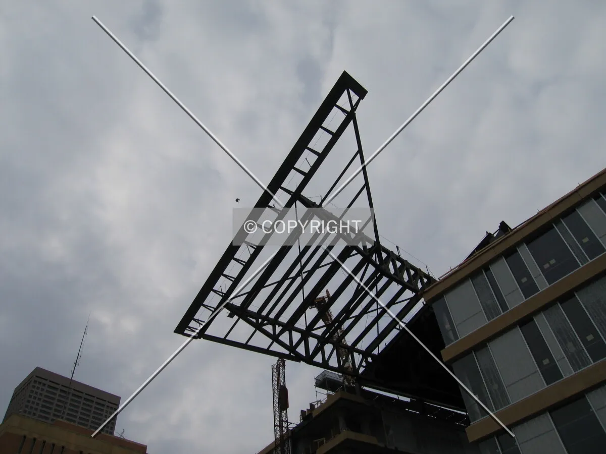 Canopy on the Nicollet Mall side being constructed