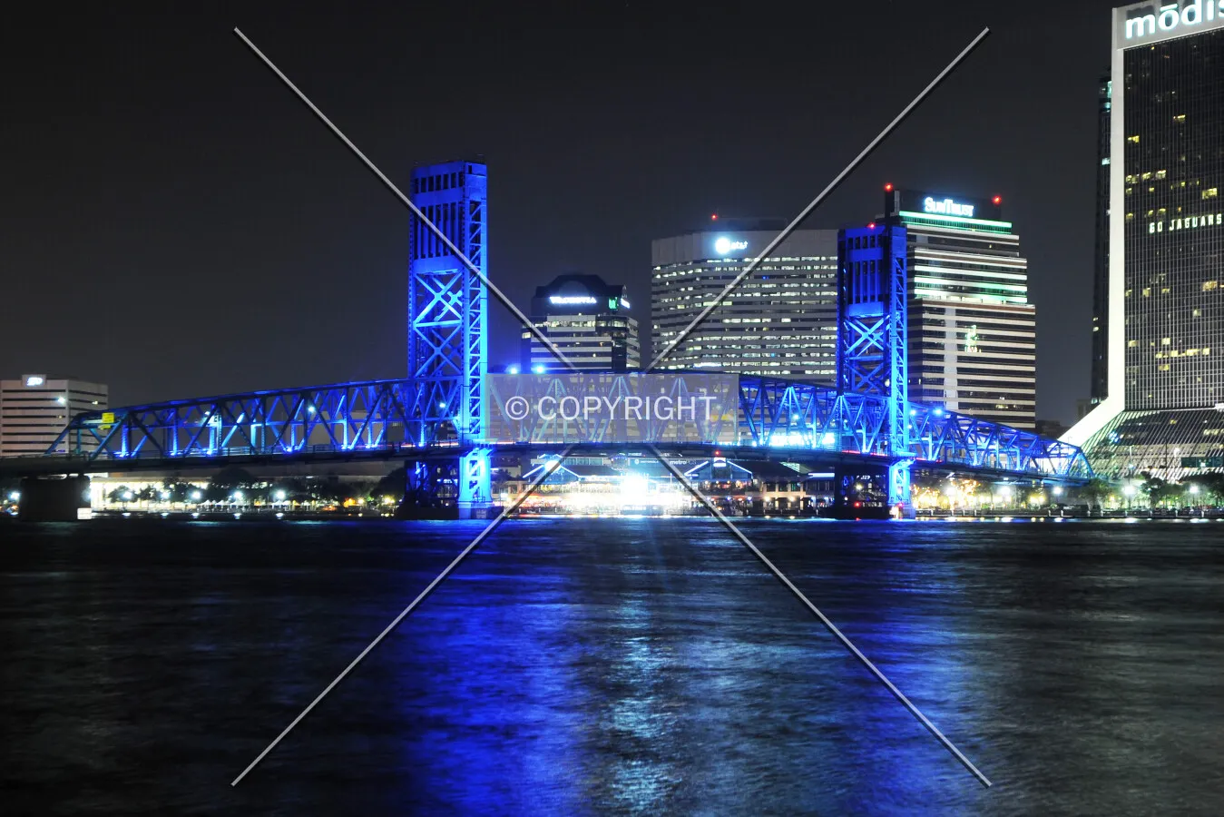 View from the southeast across the St. Johns River