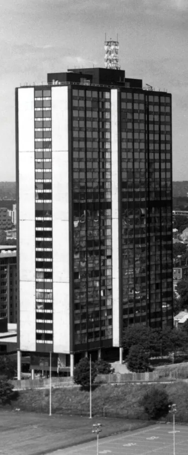 Looking northeast, ca. 1980