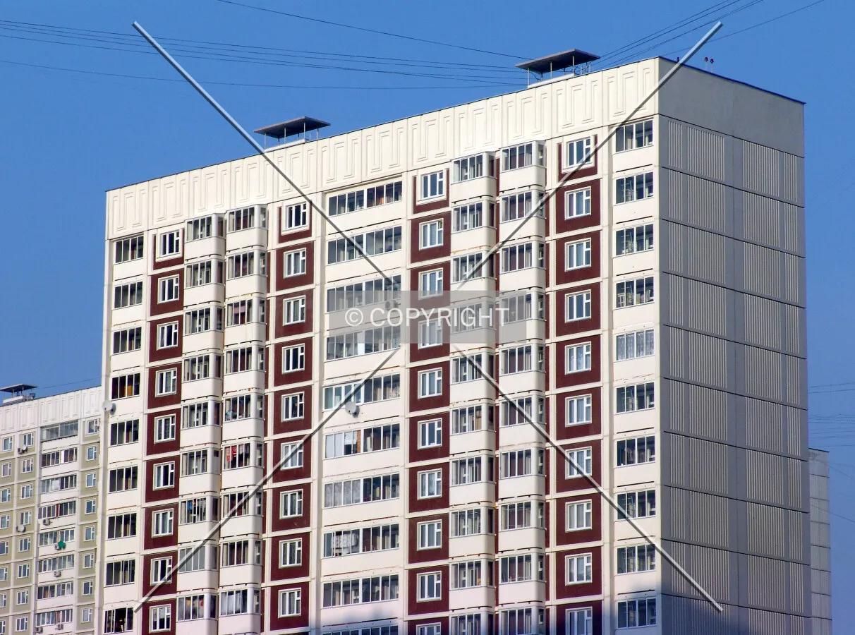The upper floors as seen from the south