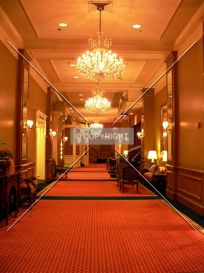 View down a hallway