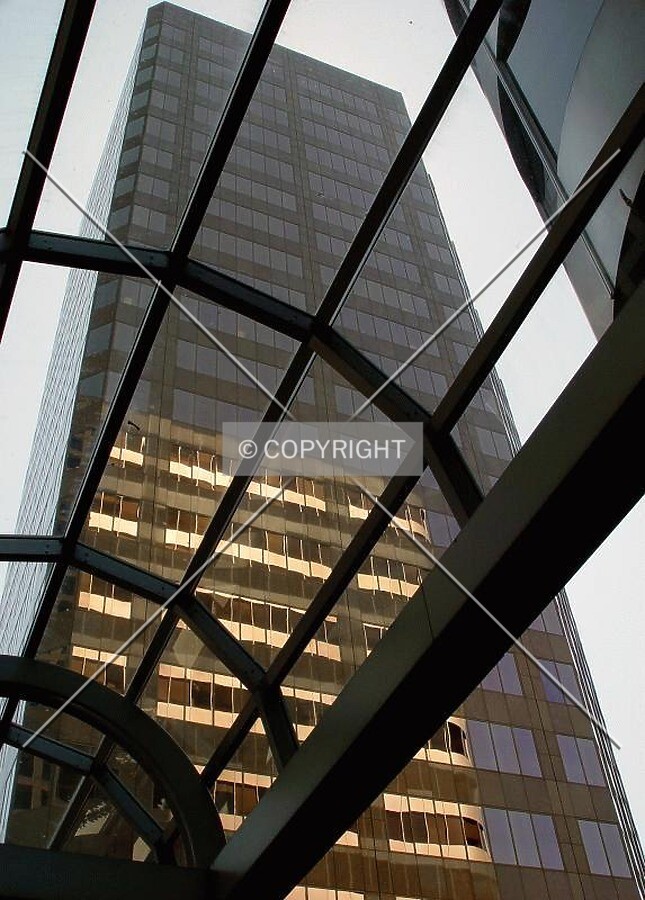 View through canopy of 1090 West Georgia