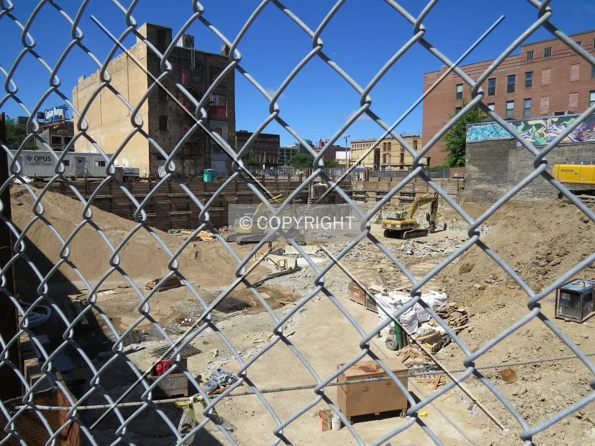 View to the west from 1st Avenue North & 2nd Street North