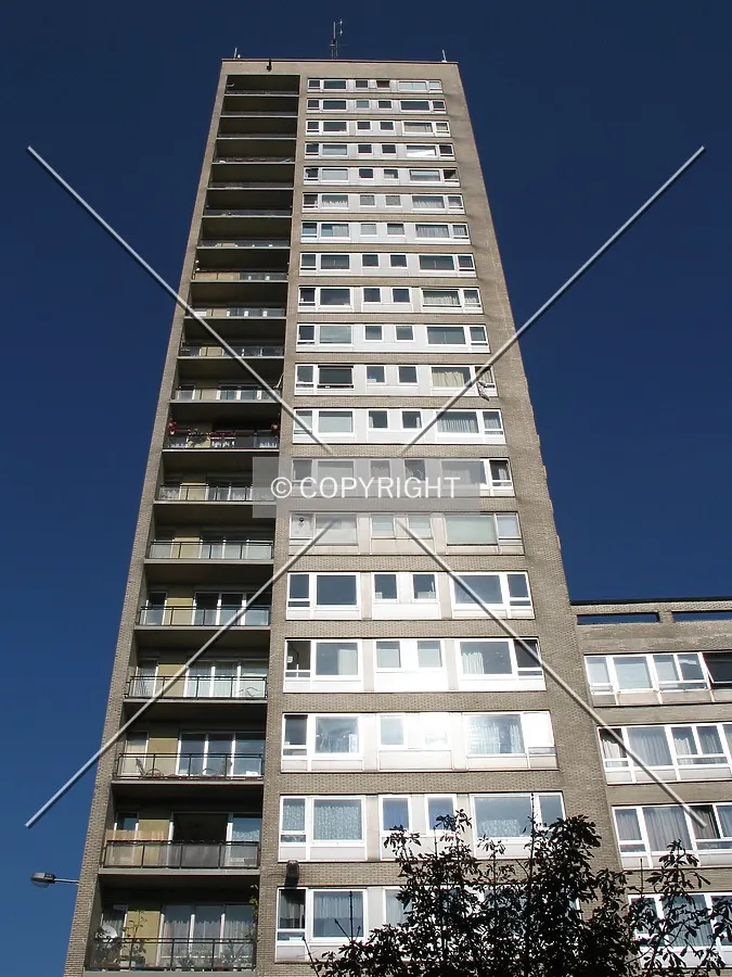 Looking up from the south