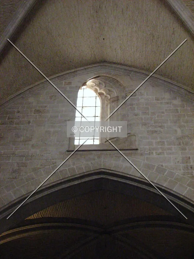 Particular window in the first section of the nave