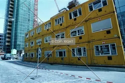 Containers where the workers sleep