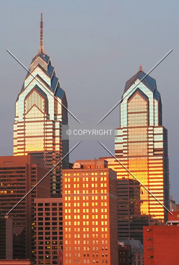 From the west at sunset