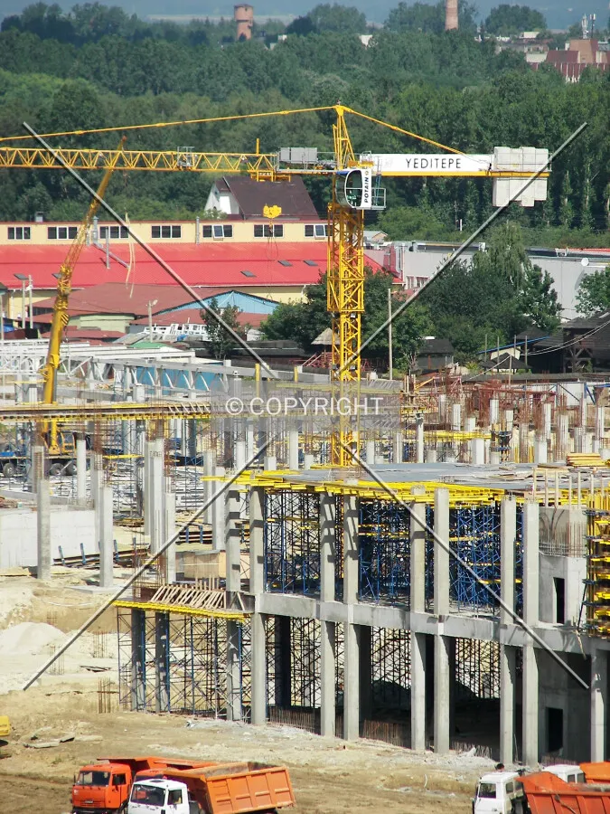 Elevated view from the east