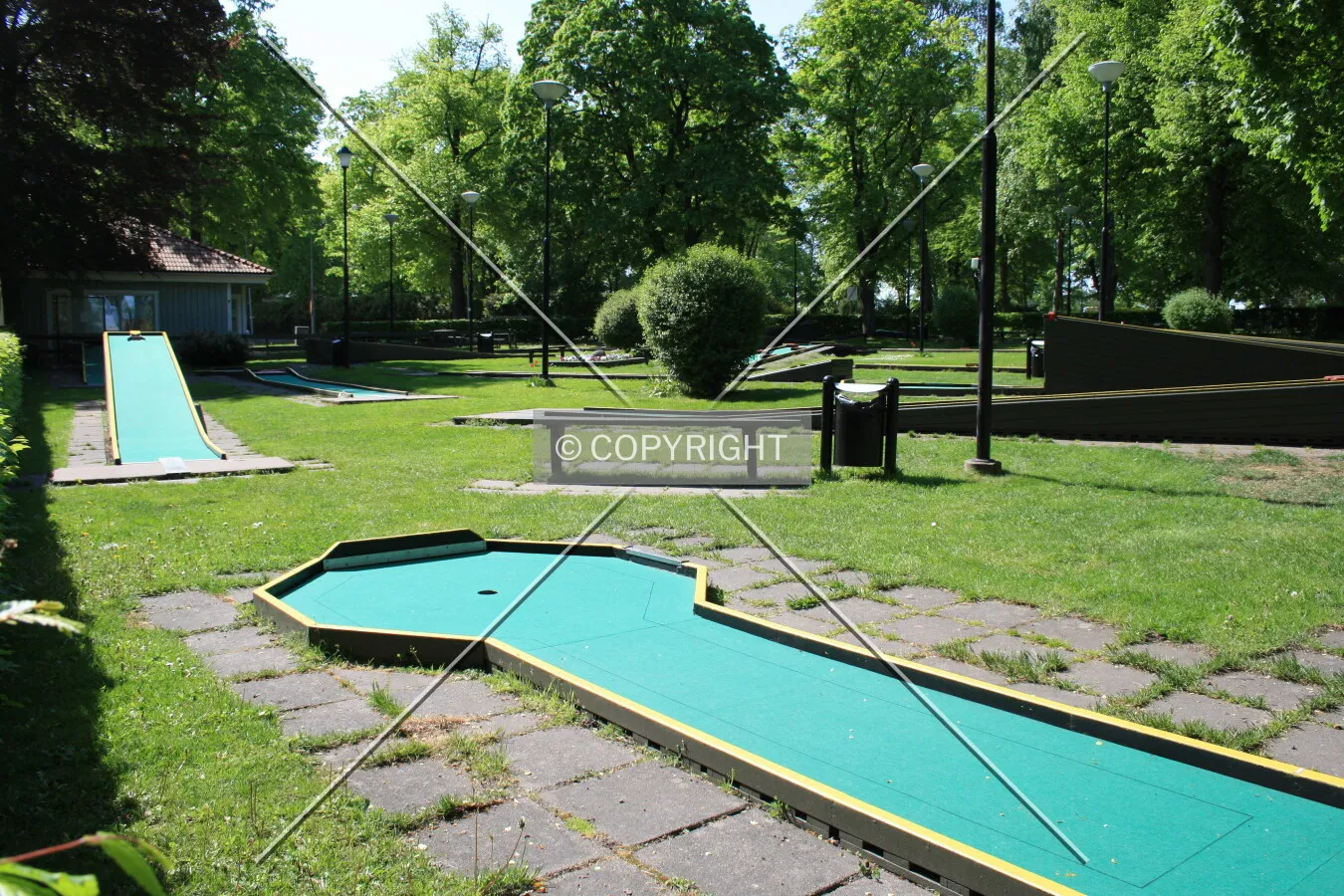 A minigolf course