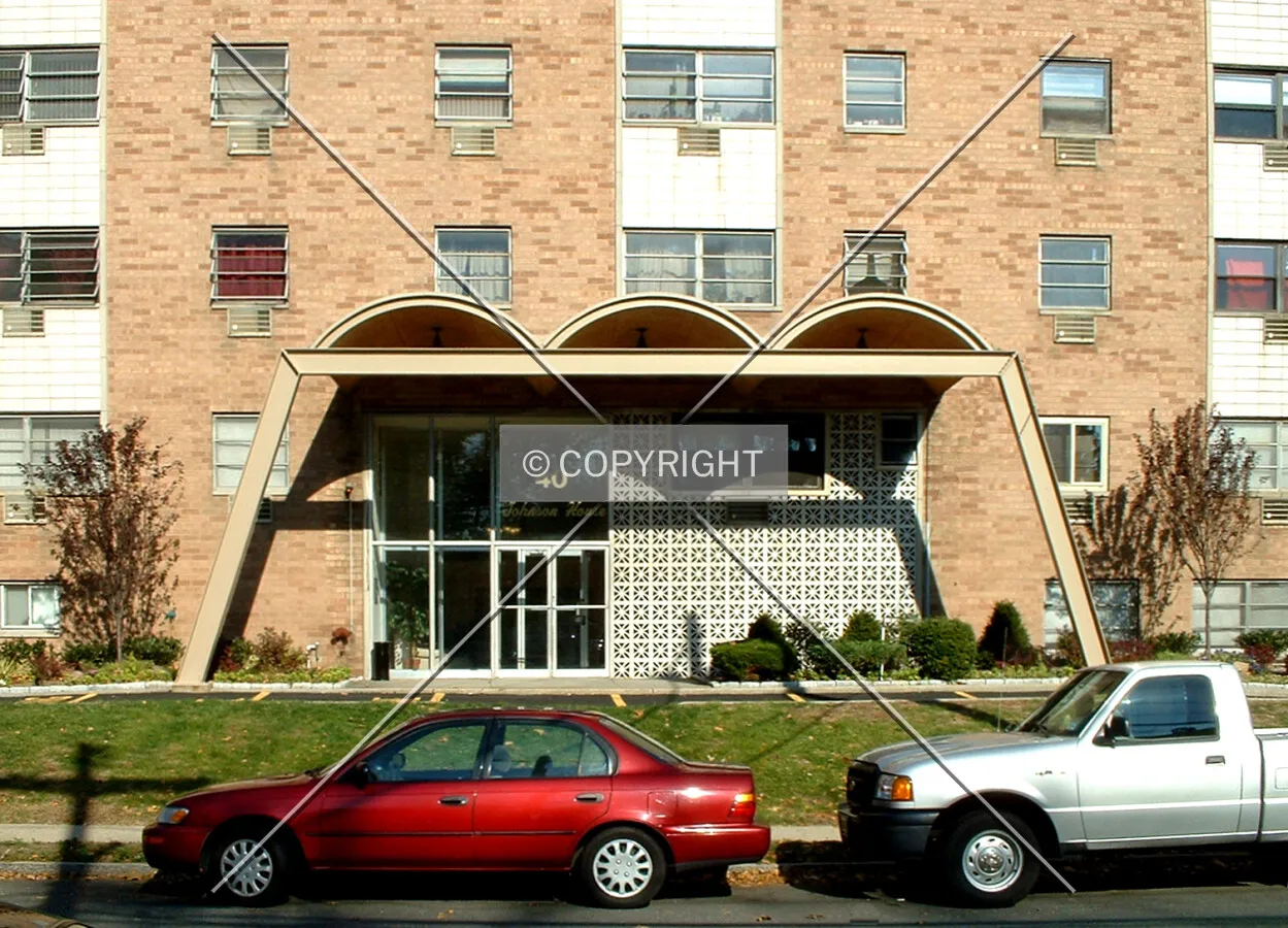 Main entrance on Zabriskie Street from the southwest