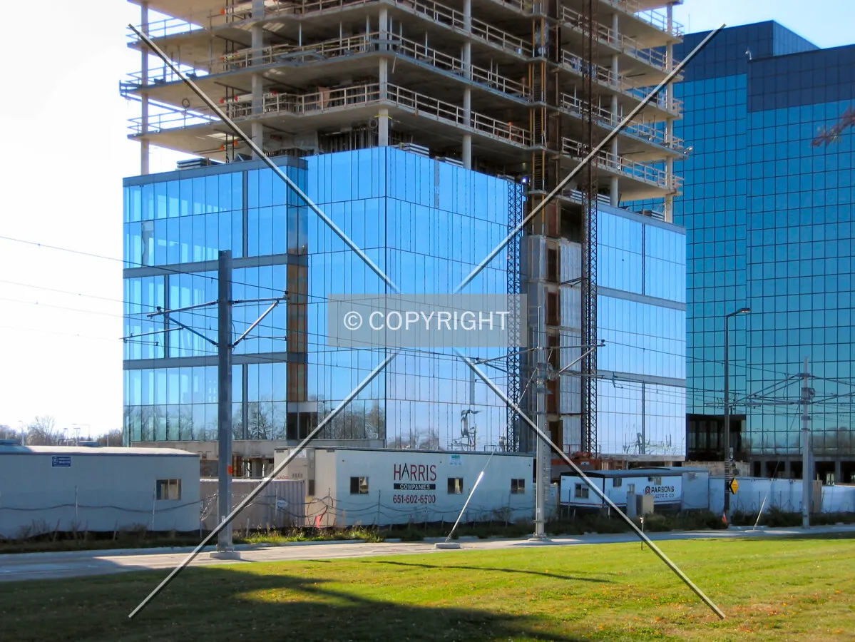Northeast corner, with 8100 Building in background