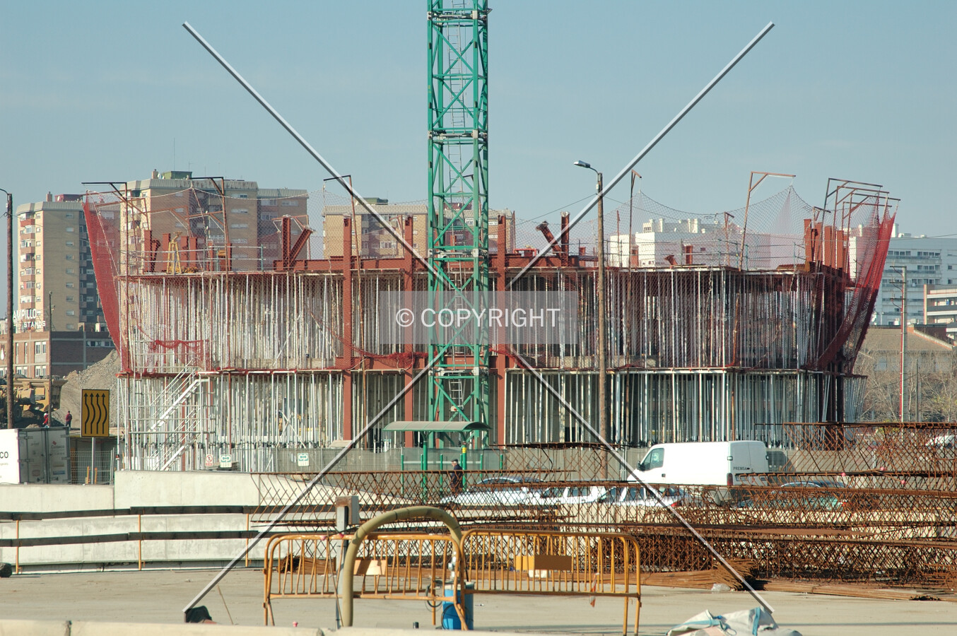 Steel structure of the first floors