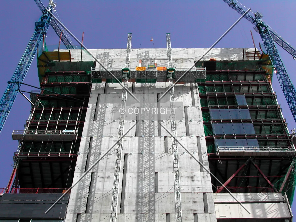 Close view of the top from the north