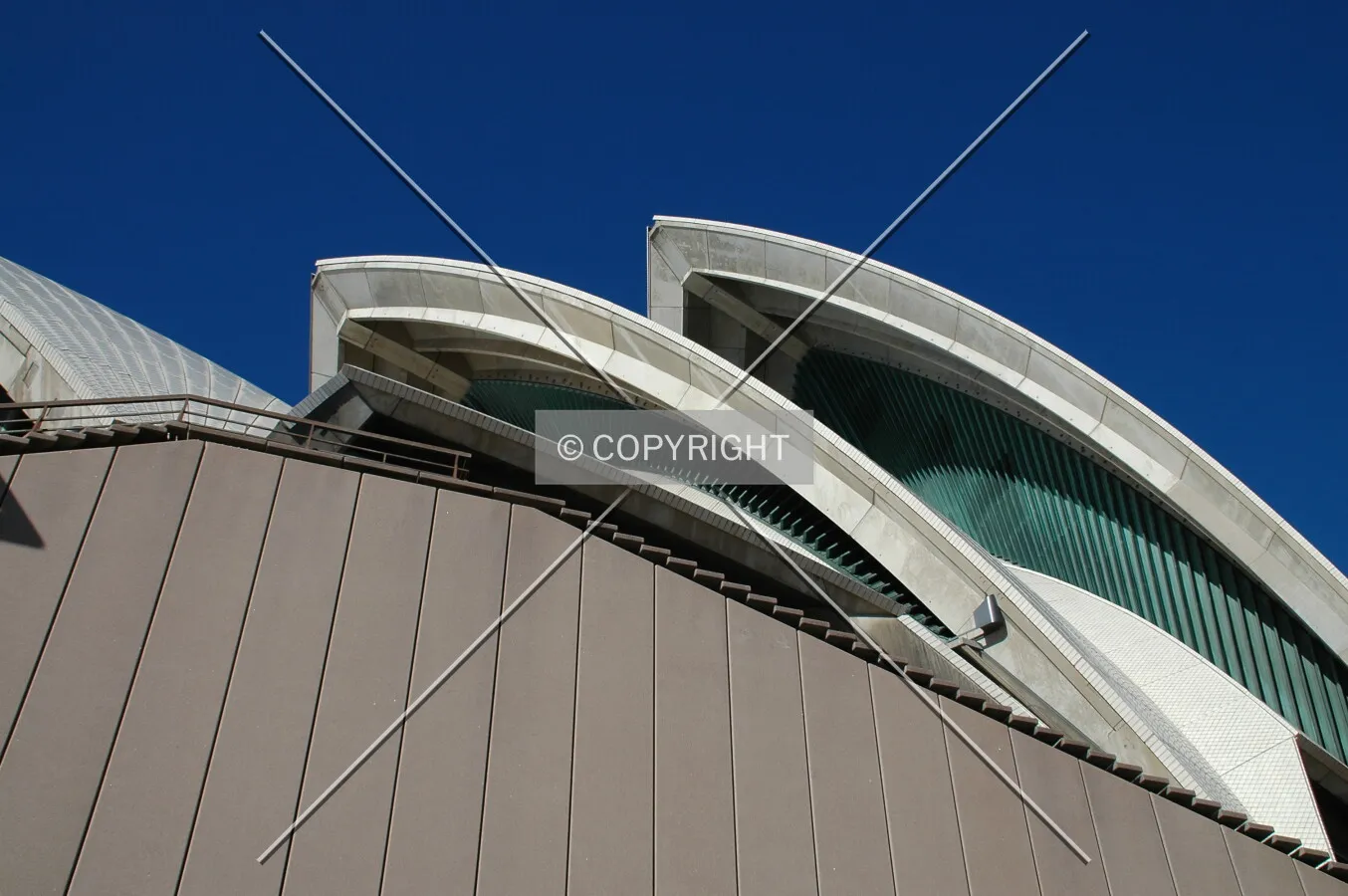 View of the west facade and Concert Hall roof