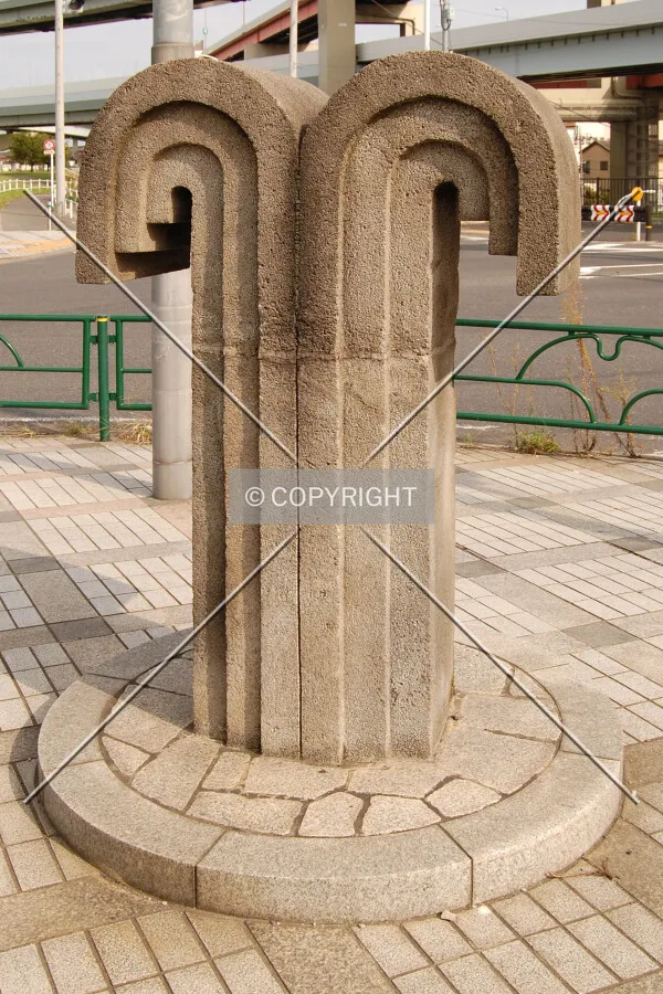 Sculpture at the east end