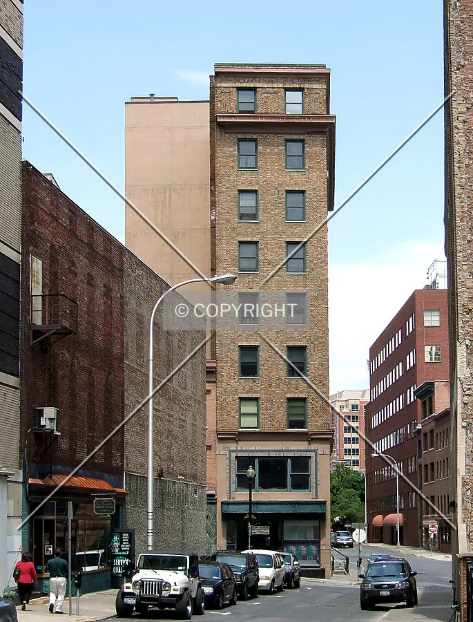View from the southwest along James Street