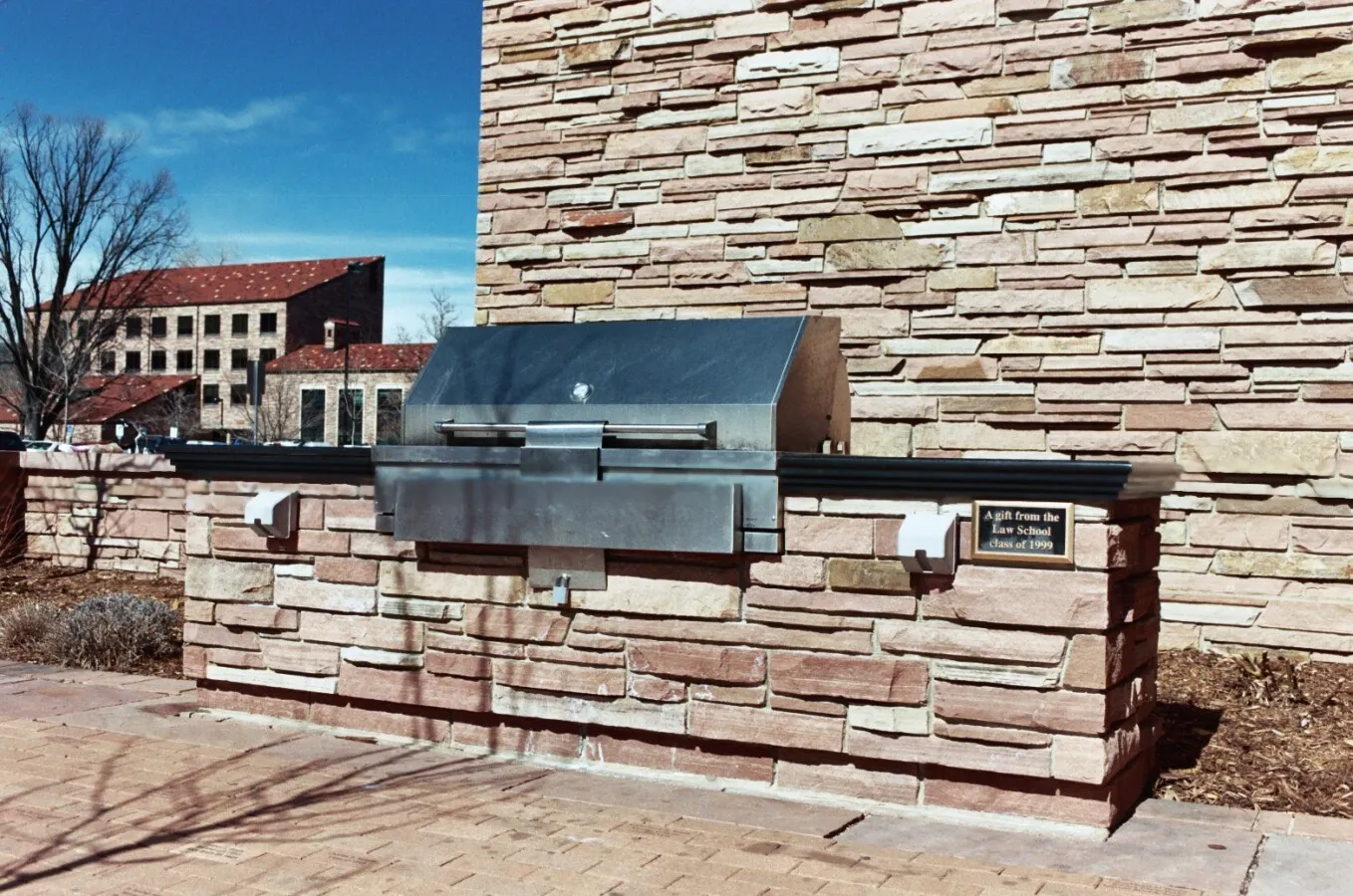 Built in grill on the patio