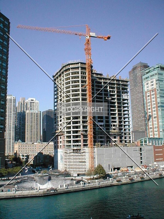 Rising along the Chicago River