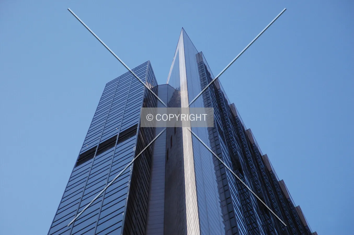 Looking up at the top