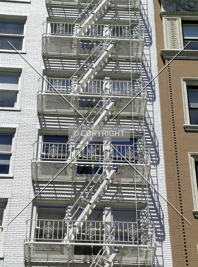 View of the external emergency stairways