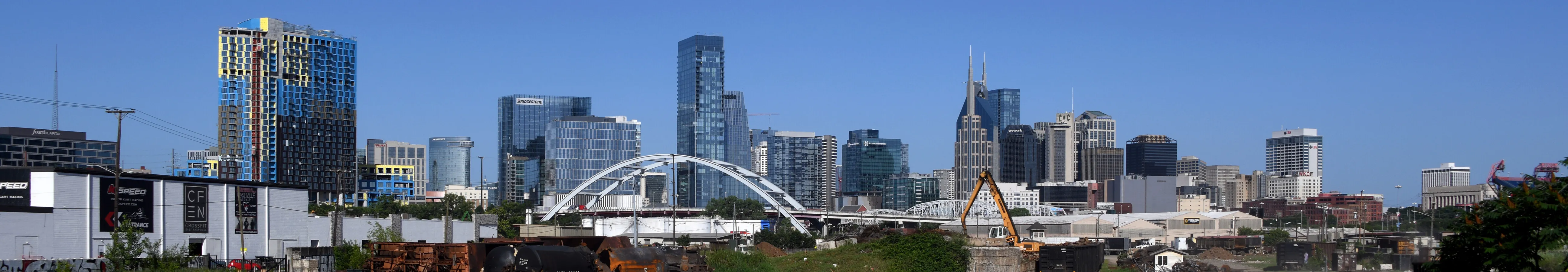 Downtown from the east