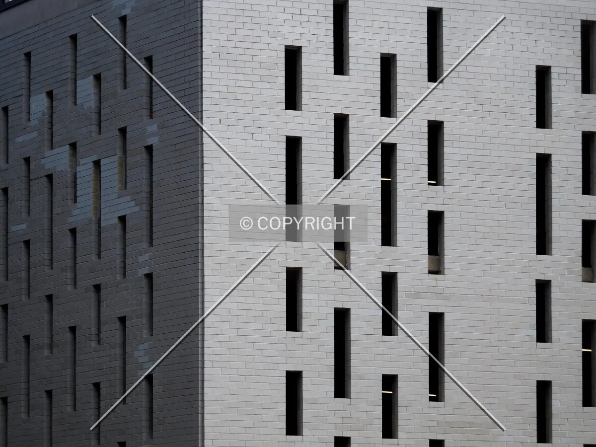 Parking garage facade detail