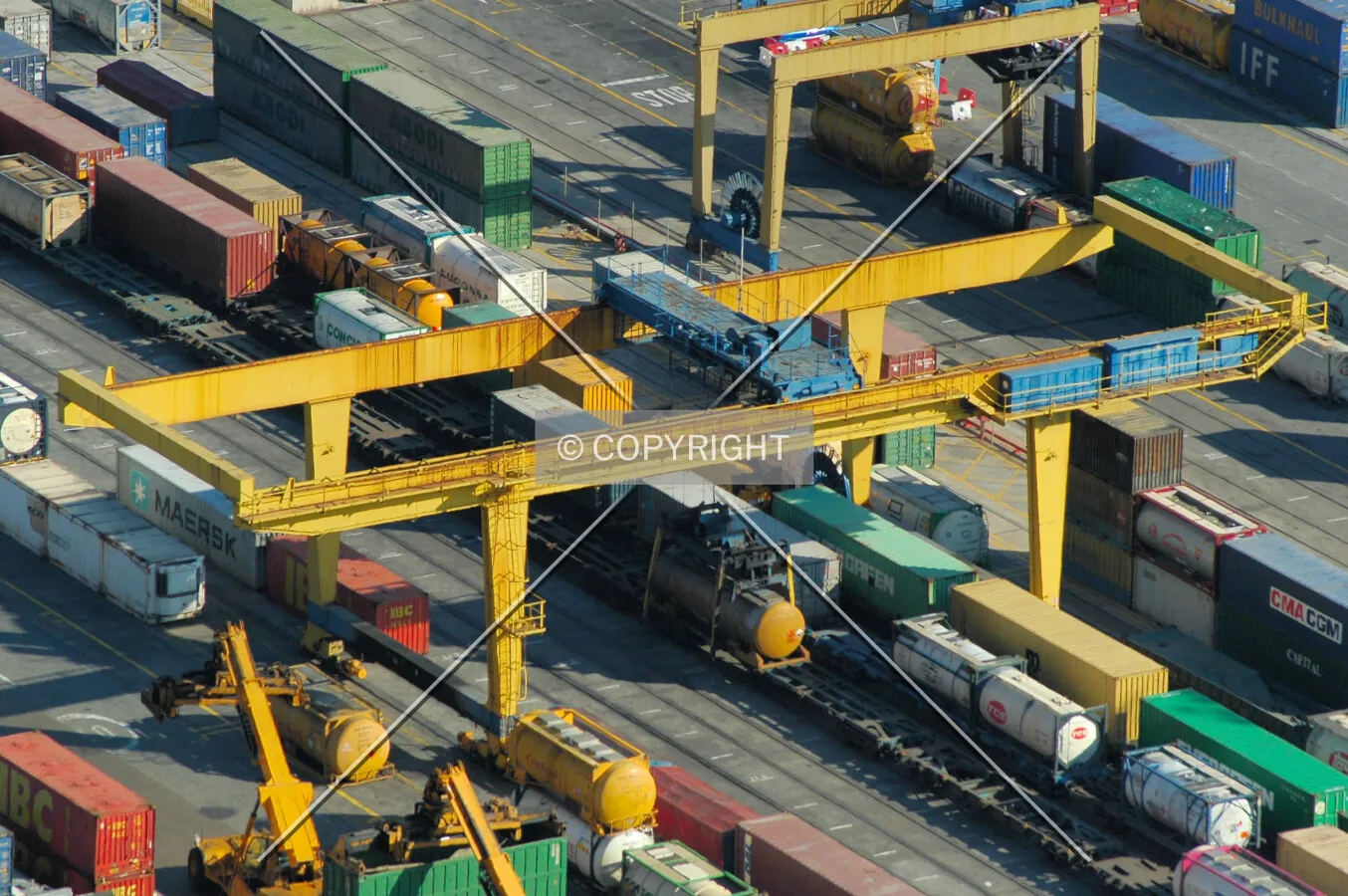 Cargo container platform in Barcelona's Harbour
