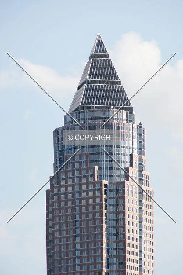 The pyramid and upper part of MesseTurm