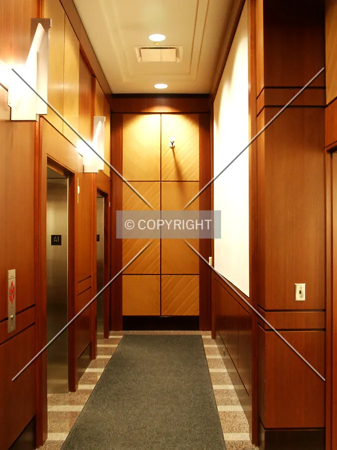 Garage elevators on the ground floor