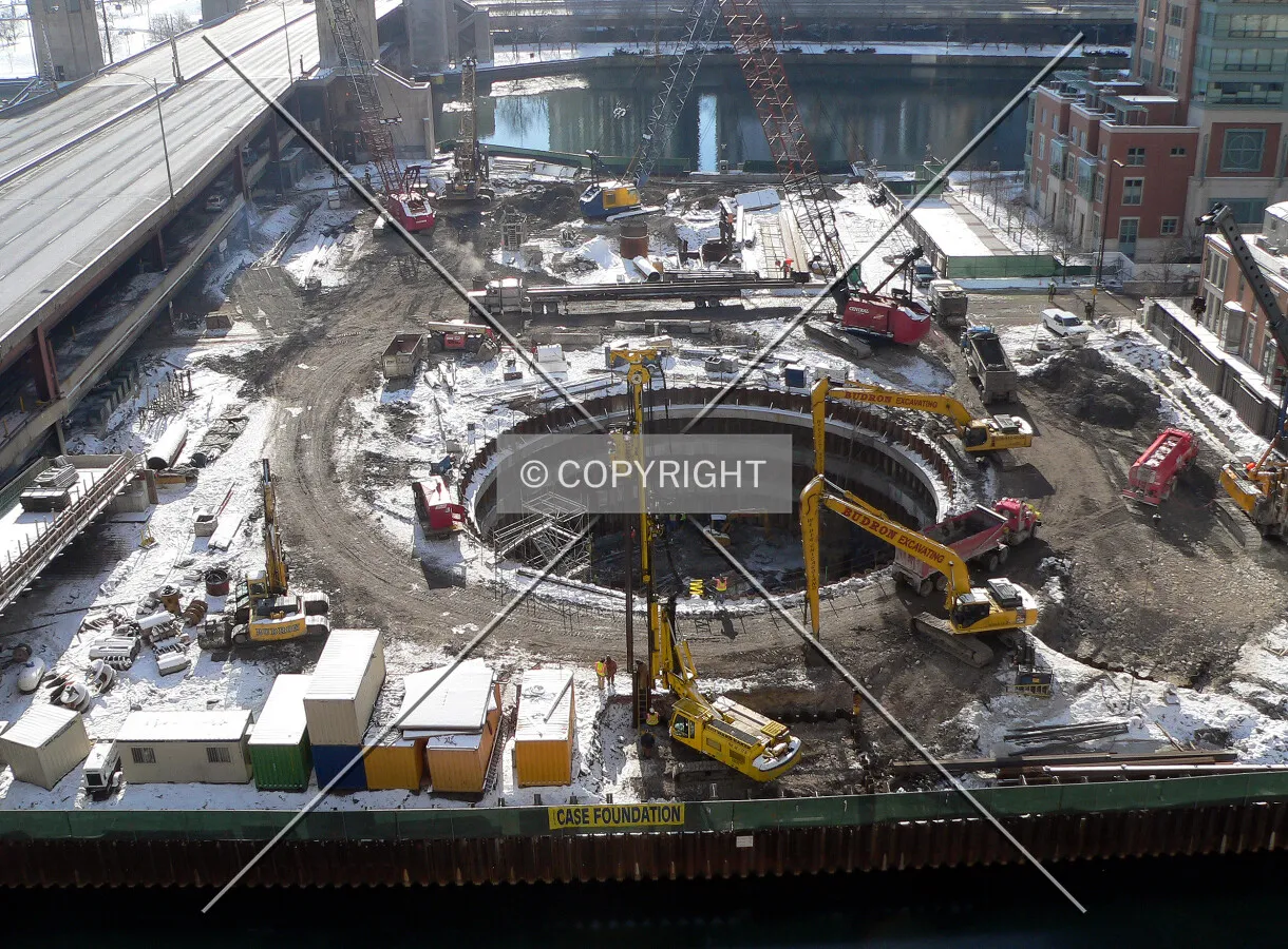 Overview of the construction site