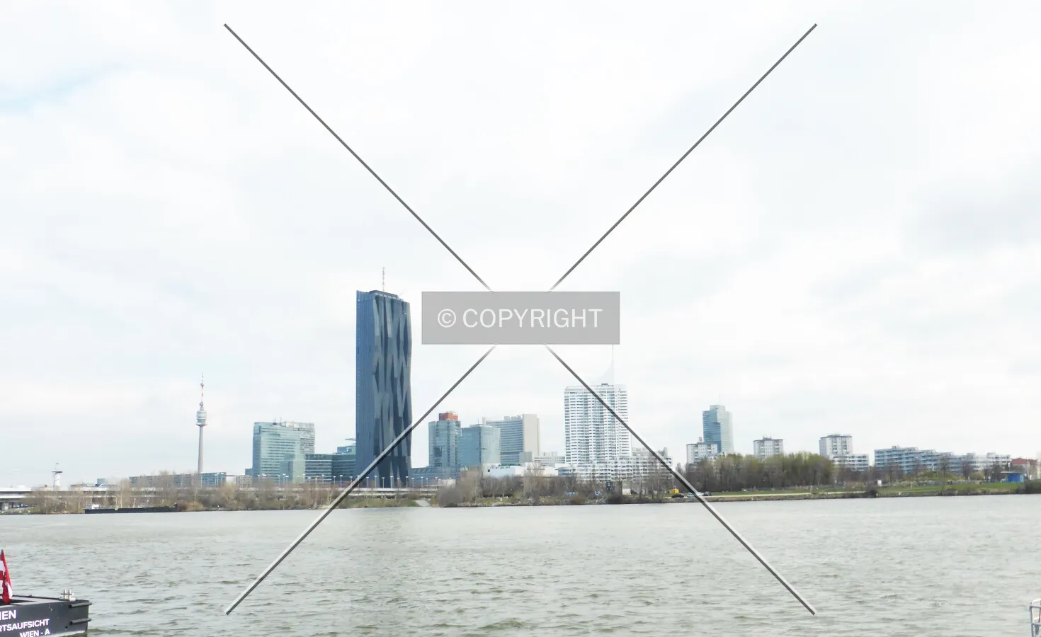 Donau City in 2018 - with the black DC Tower 1