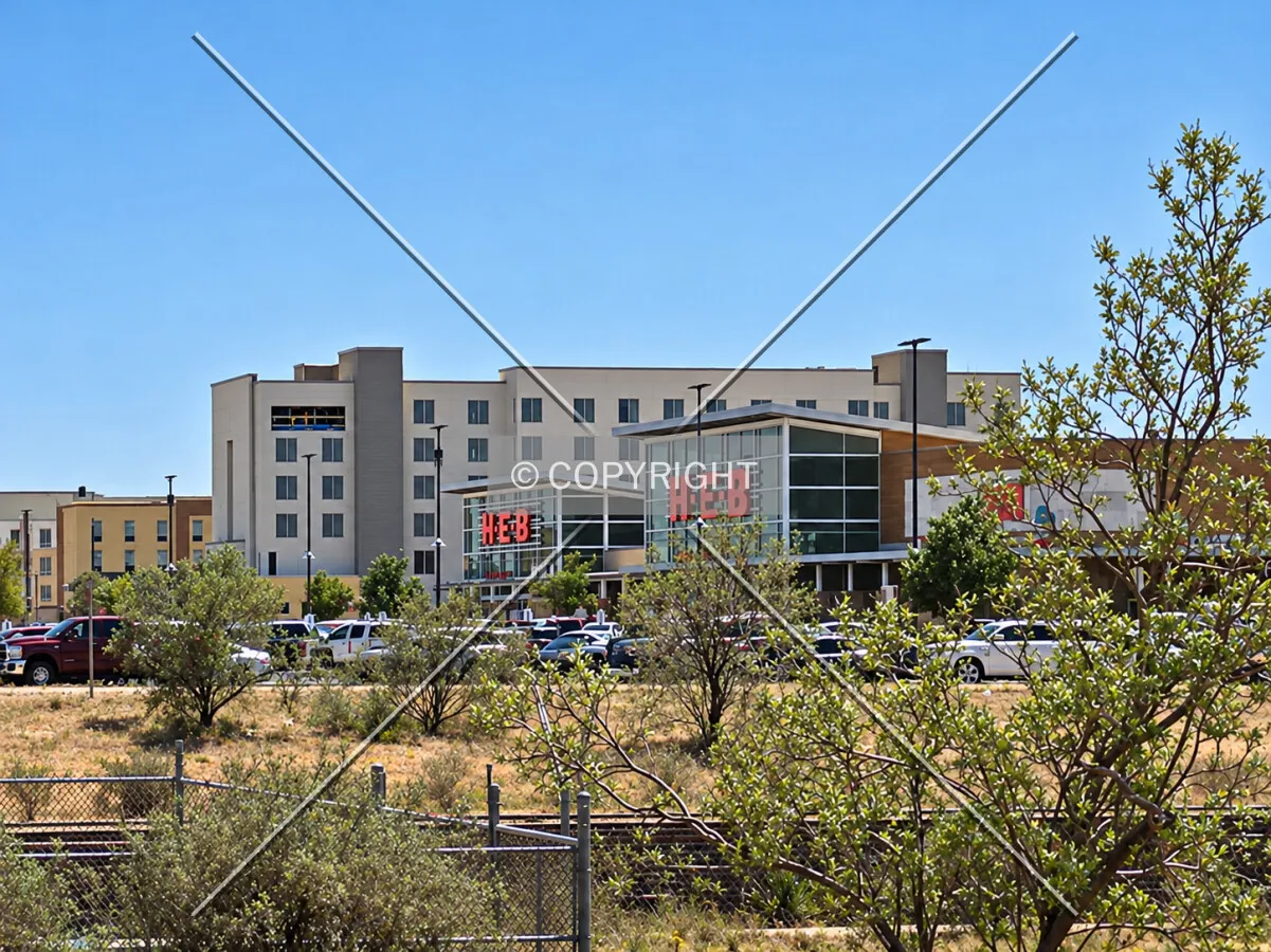 Distant view from the north during construction, Thursday, April 18, 2024