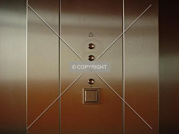 In front of the elevators
