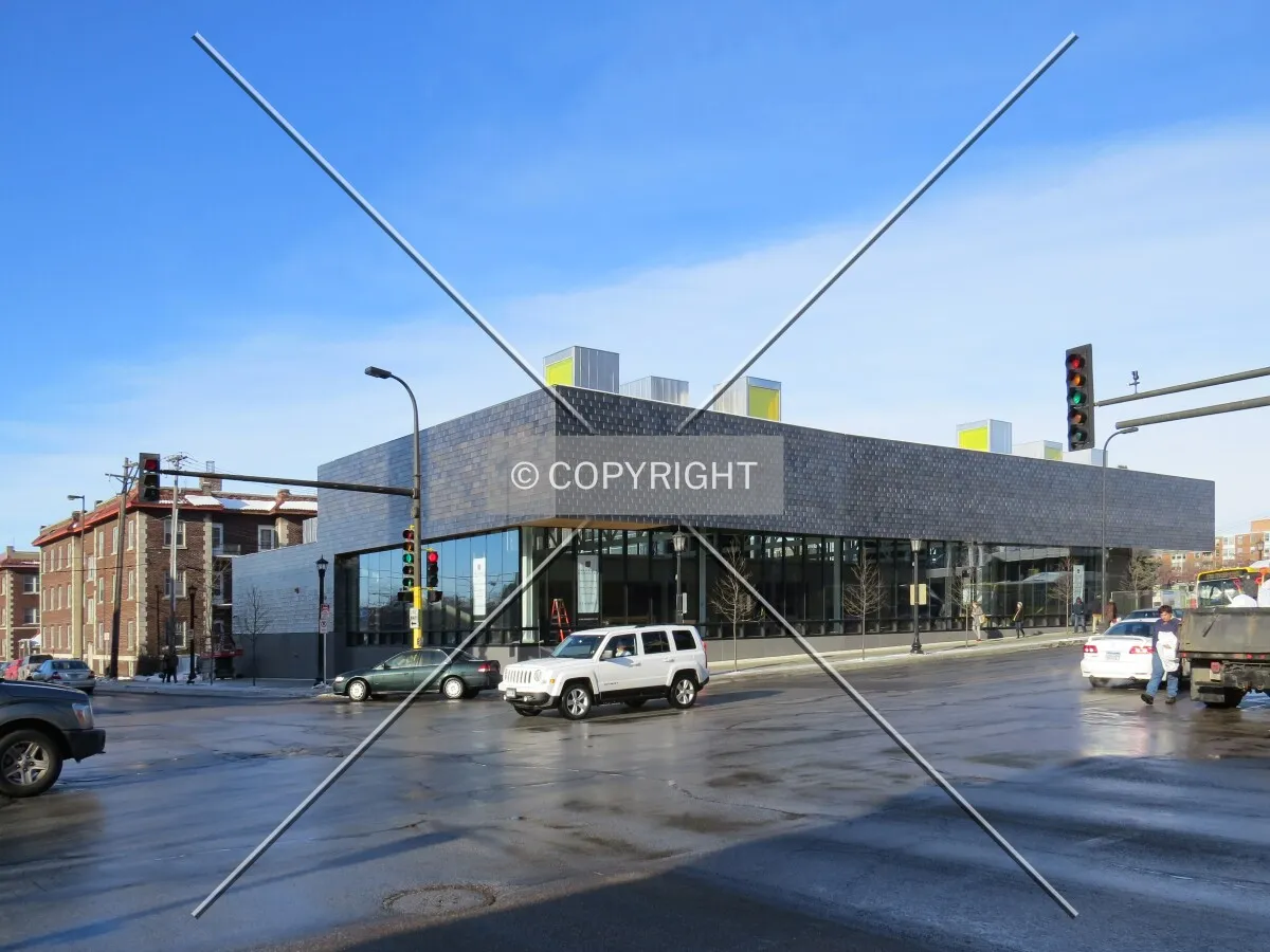 View to the northwest across Lagoon Avenue & Hennepin Avenue South