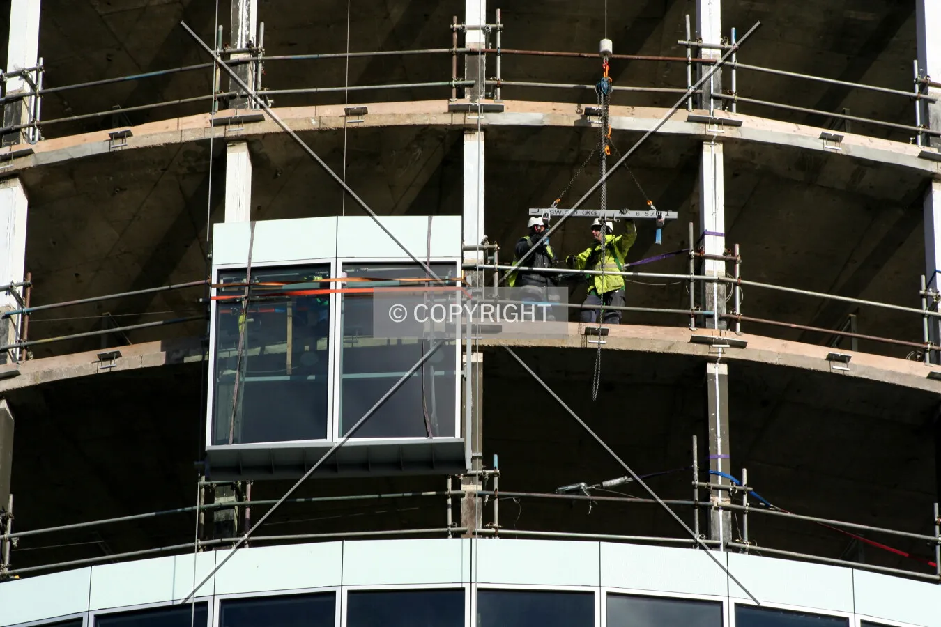 View of facade installatoin from Smallbrook Queensway