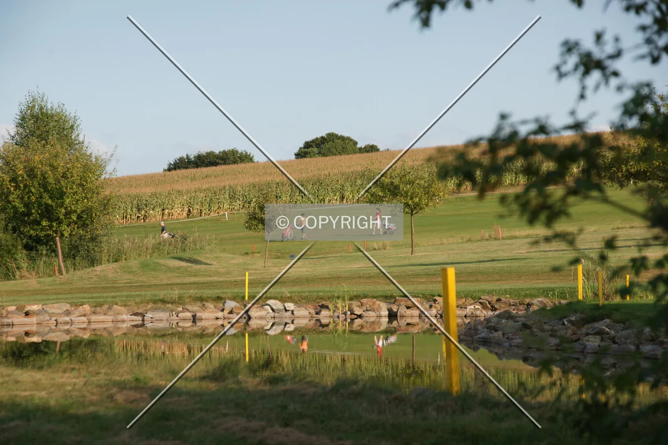 On a golf course
