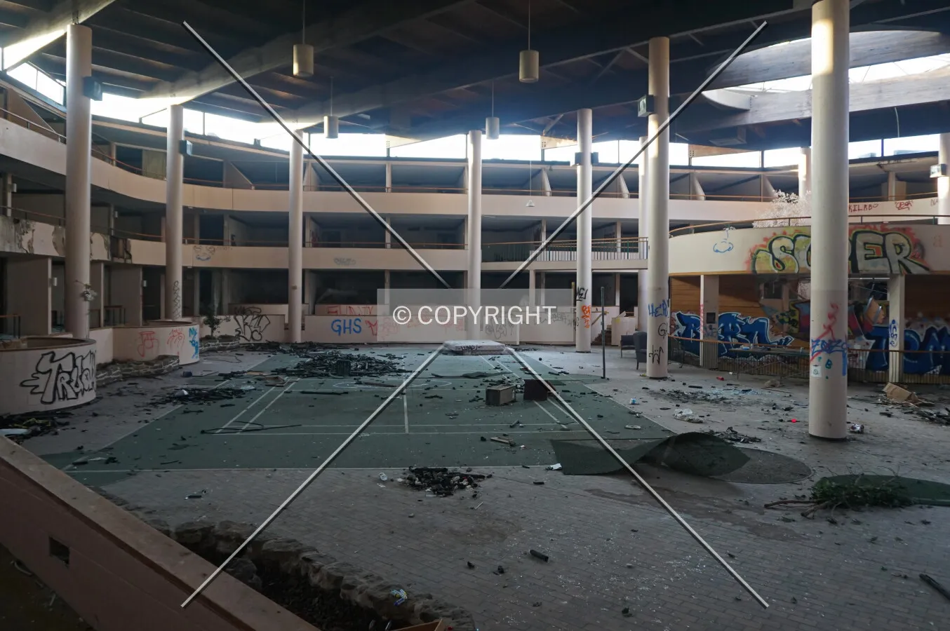 Interior courtyard; March 4, 2016